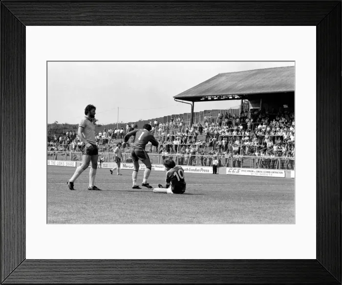 Framed Print : Pre-season friendly-Millwall v. Chelsea. August 1980 LF04-01-016