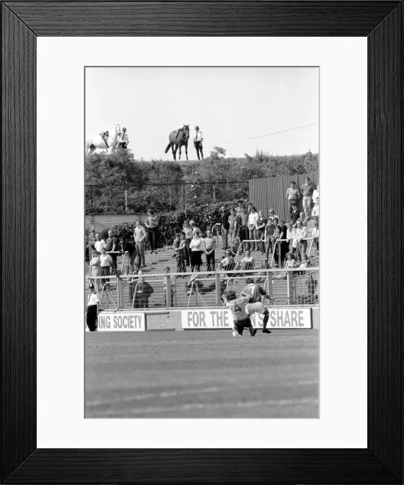 Framed Print : Pre-season friendly-Millwall v. Chelsea. August 1980 LF04-01-041