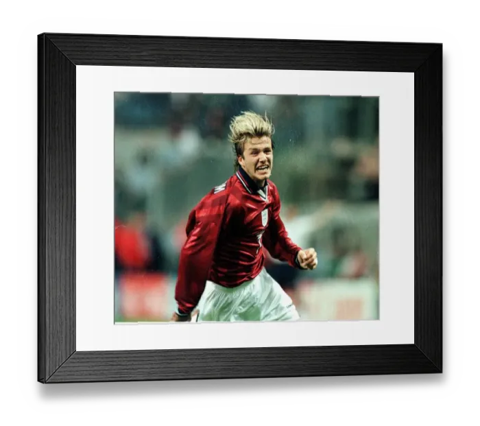 Framed Print : World Cup France 1998 England 2 Colombia 0 Group G David Beckham