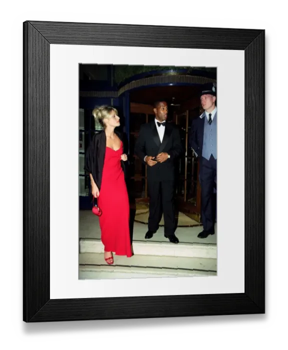 Framed Print : Les Ferdinand Football June 1998 Tottenham and England footballer arriving with