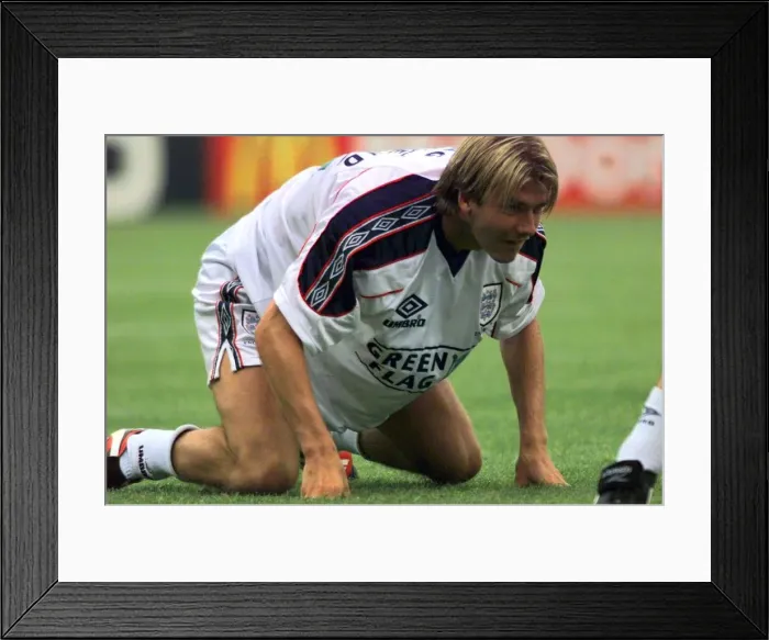 Framed Print : David Beckham England footballer training June 1998 in Toulose in France for