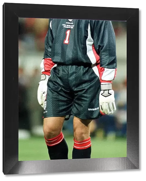 David Seaman England goalkeeper at World Cup June 1998 after Romania scores their