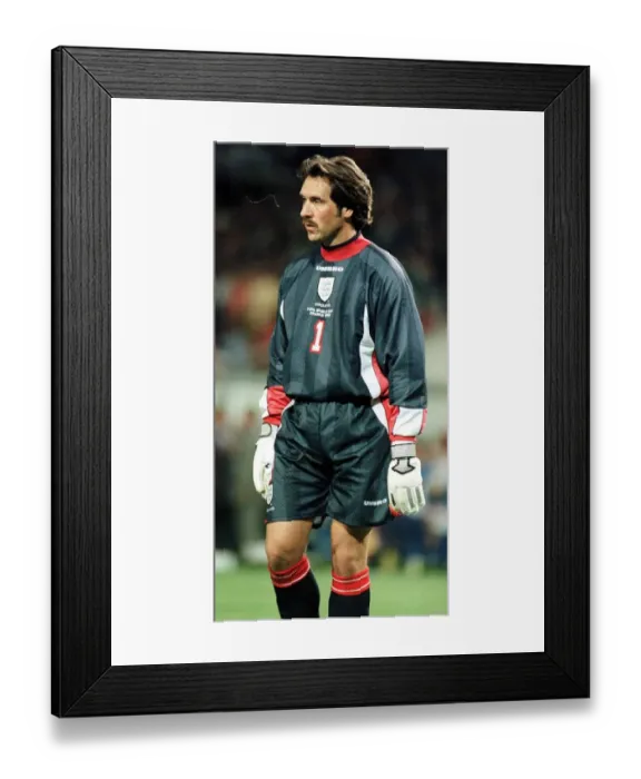 Framed Print : David Seaman England goalkeeper at World Cup June 1998 after Romania scores their Framed Print : David Seaman England goalkeeper at World Cup June 1998 after Romania scores their
