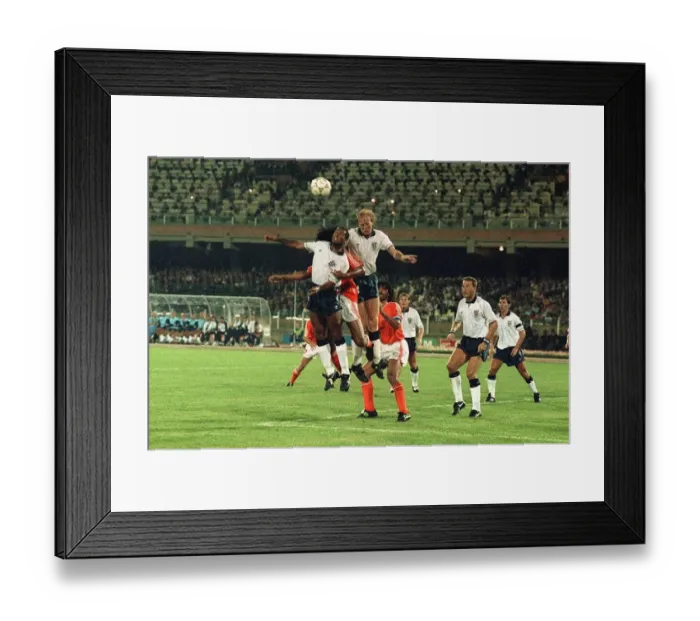 Framed Print : World cup 1990 Group F England 0 Holland 0 England Mark Wright Framed Print : World cup 1990 Group F England 0 Holland 0 England Mark Wright