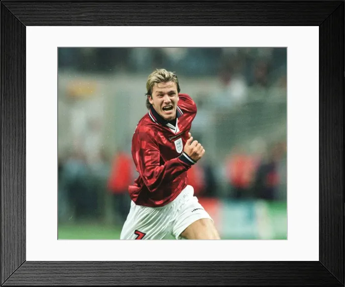 Framed Print : World Cup France 1998 England 2 Colombia 0 Group G David Beckham