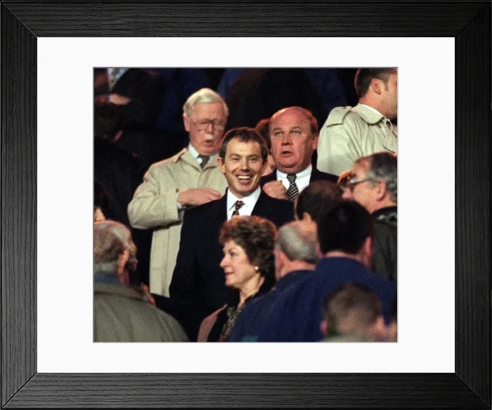 Framed Print : Tony Blair MP at St James Park 21 December 1997, to watch Newcastle United V Manchester Framed Print : Tony Blair MP at St James Park 21 December 1997, to watch Newcastle United V Manchester