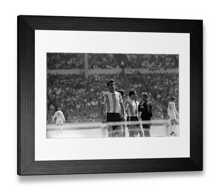 Framed Print : Argentinian players argue with Rudolph Kreitlin 1966 referee during quarter Framed Print : Argentinian players argue with Rudolph Kreitlin 1966 referee during quarter