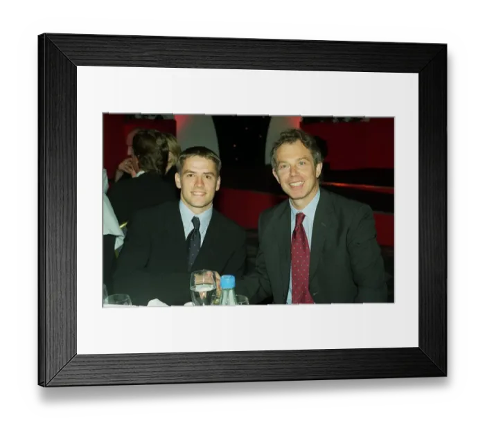 Framed Print : Michael Owen and Tony Blair May 1999, at the Mirror Pride of Britain Awards