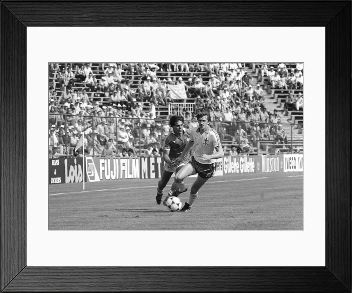 Framed Print : Gerry Armstrong Northern Ireland 1 France 4 1982 during World cup in Spain Framed Print : Gerry Armstrong Northern Ireland 1 France 4 1982 during World cup in Spain