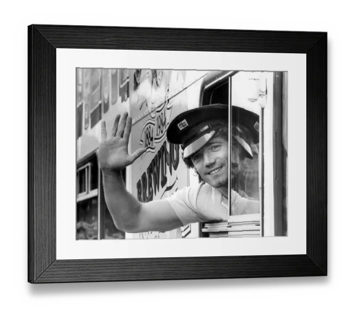 Framed Print : Kevin Keegan launching Newcastle Breweries centenary bus, 1984 Framed Print : Kevin Keegan launching Newcastle Breweries centenary bus, 1984