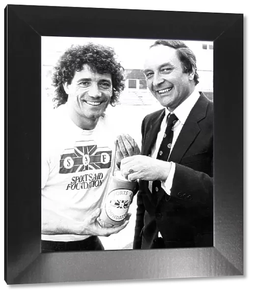 Kevin Keegan with Sports Aid Foundation governor Reg Corbridge. Circa 1983