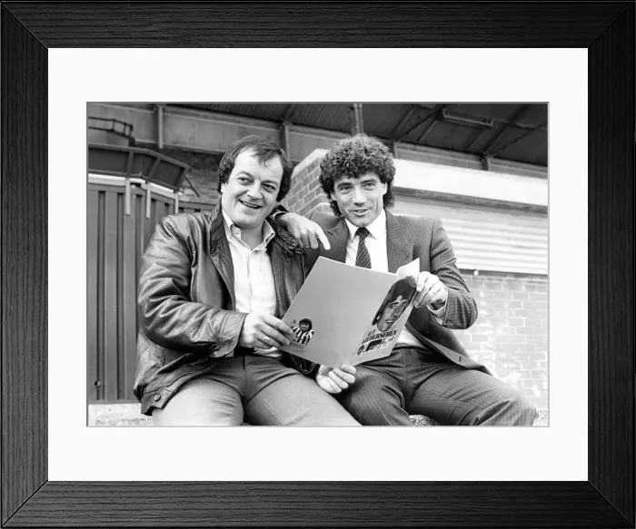 Framed Print : Kevin Keegan (right) with North East actor Tim Healy Circa 1983 Framed Print : Kevin Keegan (right) with North East actor Tim Healy Circa 1983