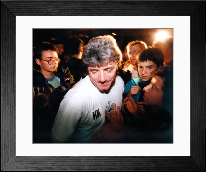 Framed Print : Kevin Keegan in Bilbao for Newcastles UEFA cup tie October 1994
