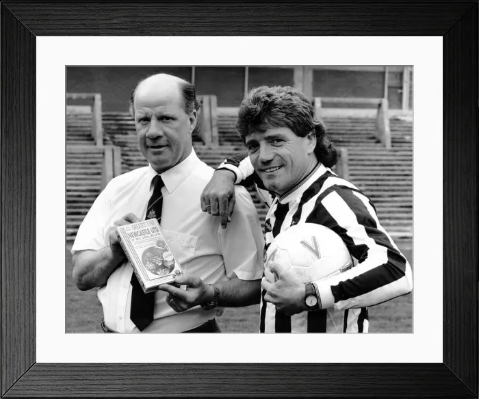 Framed Print : Kevin Keegan with Jim Smith launching a newcastle all time greats video at St Framed Print : Kevin Keegan with Jim Smith launching a newcastle all time greats video at St