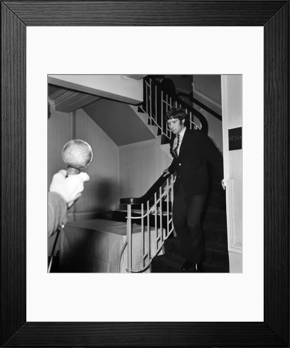 Framed Print : Alan Ball leaves after the FA hearing. January 1970 70-0310-001 Framed Print : Alan Ball leaves after the FA hearing. January 1970 70-0310-001