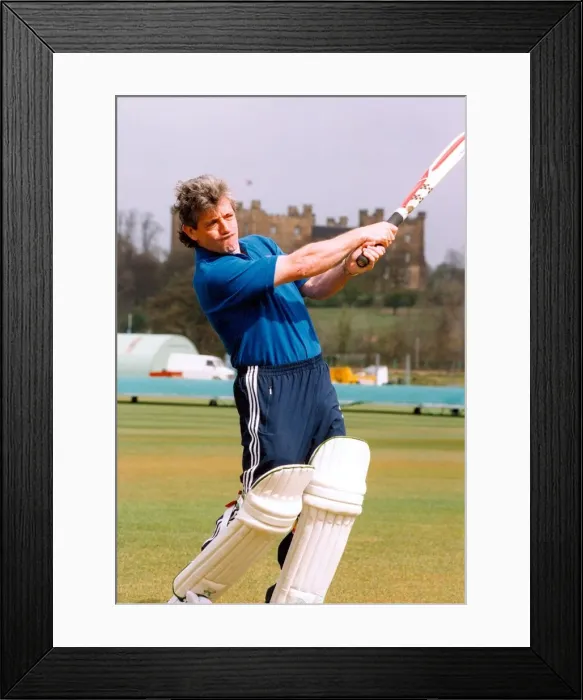 Framed Print : Newcastle Uniteds Kevin Keegan at Durham County Cricket Club at Chester-le-Street Framed Print : Newcastle Uniteds Kevin Keegan at Durham County Cricket Club at Chester-le-Street