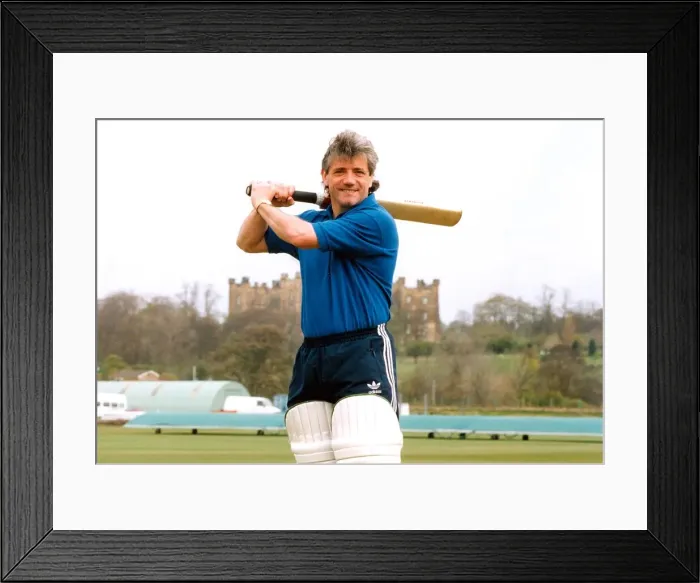 Framed Print : Newcastle Uniteds Kevin Keegan at Durham County Cricket Club at Chester-le-Street Framed Print : Newcastle Uniteds Kevin Keegan at Durham County Cricket Club at Chester-le-Street
