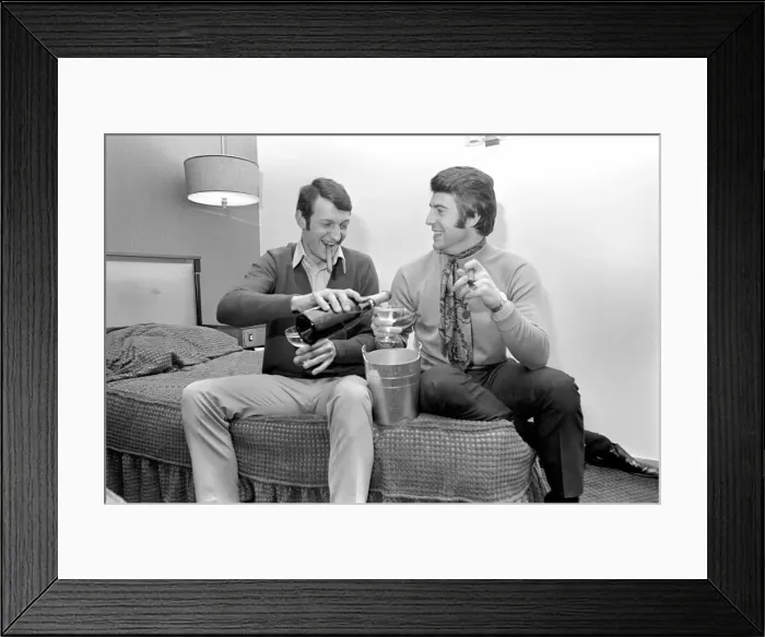 Framed Print : Two Manchester City stars who will not play in the final Framed Print : Two Manchester City stars who will not play in the final