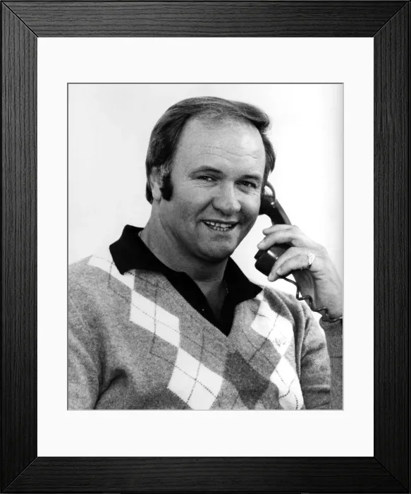 Framed Print : Ron Atkinson on phone. November 1983 P008323 Framed Print : Ron Atkinson on phone. November 1983 P008323