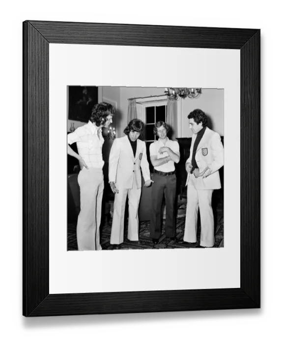Framed Print : England football team members L-R: Mick Shannon, Kevin Keegan Framed Print : England football team members L-R: Mick Shannon, Kevin Keegan