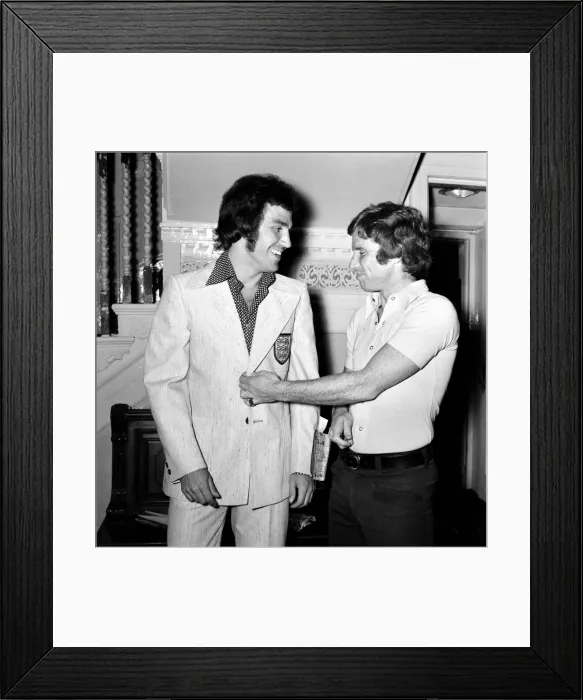 Framed Print : England football team members Gerry Francis and Alan Ball May 1975 Framed Print : England football team members Gerry Francis and Alan Ball May 1975