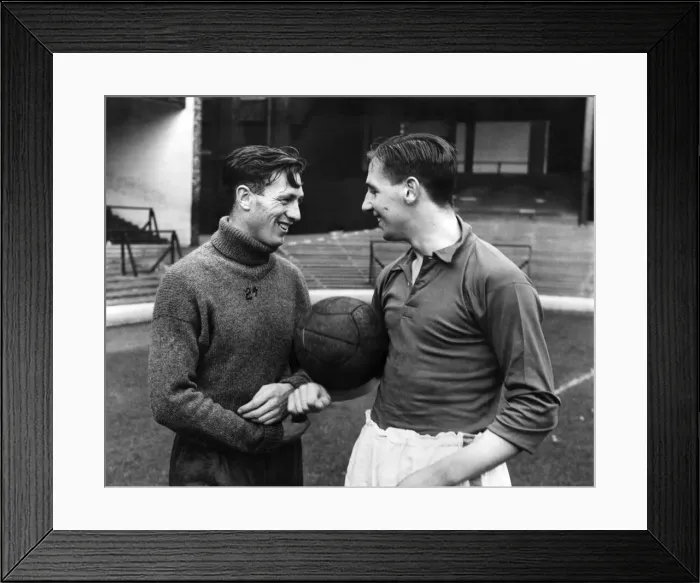 Framed Print : Glasgow will remember these two legendary Everton players, Joe Mercer and Tommy Lawton Framed Print : Glasgow will remember these two legendary Everton players, Joe Mercer and Tommy Lawton