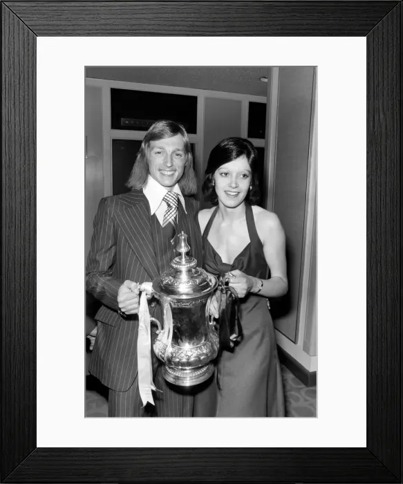 Framed Print : West Ham footballer Alan Taylor with girlfriend as he celebrates his teams FA Cup victory Framed Print : West Ham footballer Alan Taylor with girlfriend as he celebrates his teams FA Cup victory