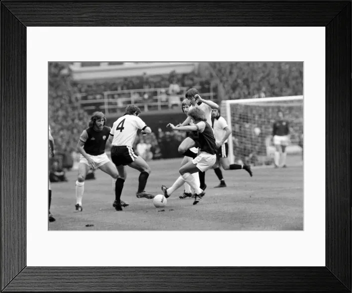 Framed Print : FA Cup Final at Wembley Stadium West Ham 2 v Fulham 0 Action from the match Framed Print : FA Cup Final at Wembley Stadium West Ham 2 v Fulham 0 Action from the match