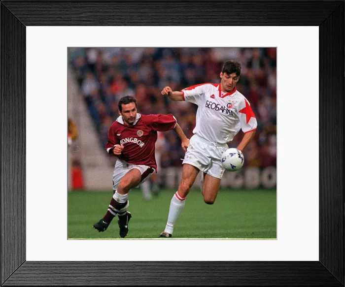 Framed Print : European Cup Winners Cup Preliminary Qualifier Second Leg August 1996 Heart of