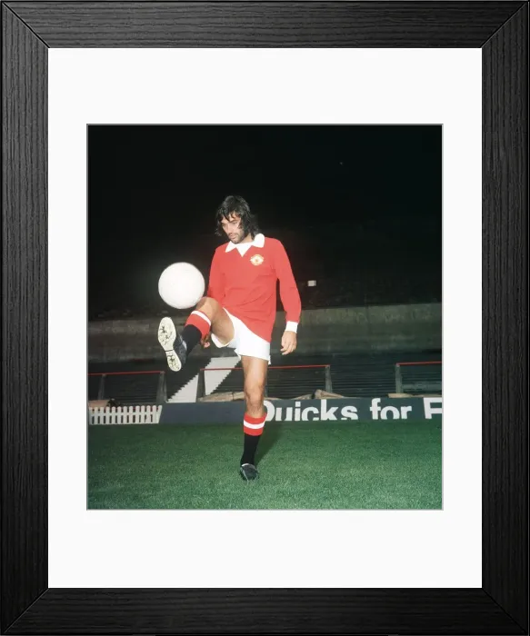 Framed Print : George Best Manchester United seen here at Old Trafford in 1972 Framed Print : George Best Manchester United seen here at Old Trafford in 1972