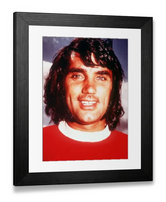 Framed Print : George Best footballer Manchester United FC Circa 1972 Framed Print : George Best footballer Manchester United FC Circa 1972