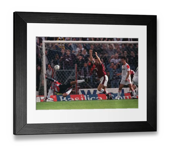 Framed Print : European Cup Winners Cup Preliminary Qualifier Second Leg at Tynecastle August 1996