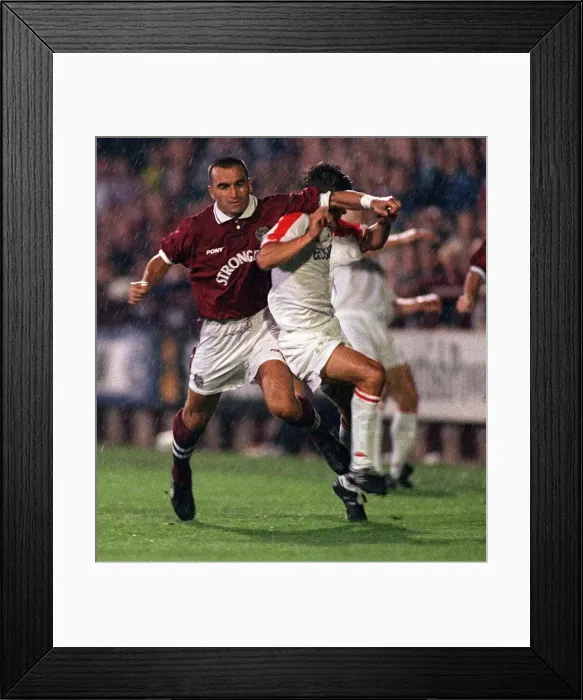 Framed Print : European Cup Winners Cup Preliminary Qualifier Second Leg at Tynecastle August 1996 Framed Print : European Cup Winners Cup Preliminary Qualifier Second Leg at Tynecastle August 1996