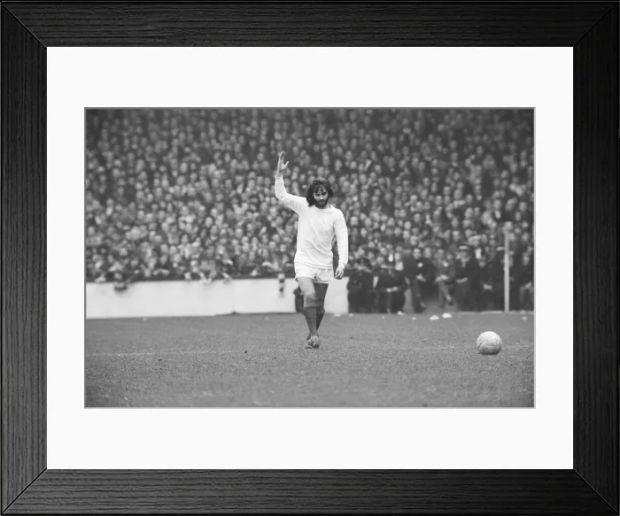 Framed Print : George Best Manchester United footballer April 1971 seen here during the match against Framed Print : George Best Manchester United footballer April 1971 seen here during the match against
