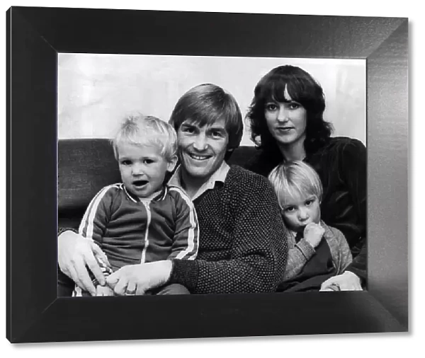 Liverpool footballer Kenny Dalglish at home with wife Marina and children Kelly