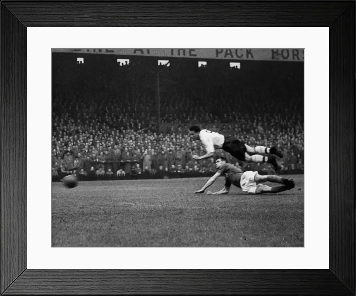 Framed Print : Legendary centre-forward Nat Lofthouse with Bolton Wanderers in action July 1957 Framed Print : Legendary centre-forward Nat Lofthouse with Bolton Wanderers in action July 1957