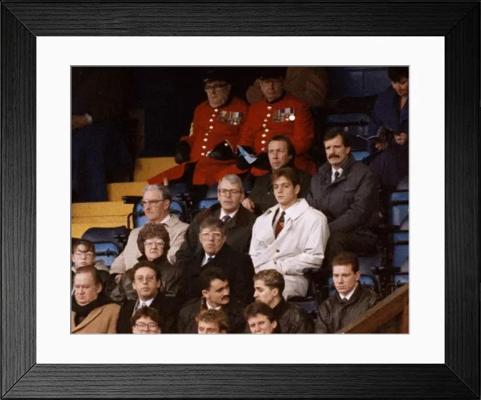 Framed Print : John Major British Prime Minister with his son James at Stamford Bridge watching Chelsea Framed Print : John Major British Prime Minister with his son James at Stamford Bridge watching Chelsea