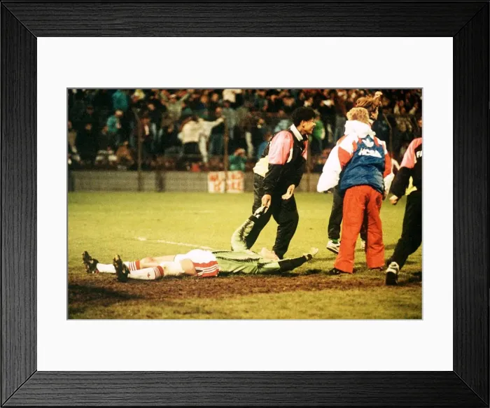 Framed Print : European Cup Winners Cup Final in Rotterdam May 1991 Manchester United 2 v