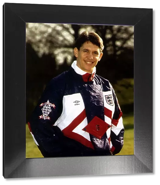 England footballer Gary Lineker wearing the new England shell suit February 1992