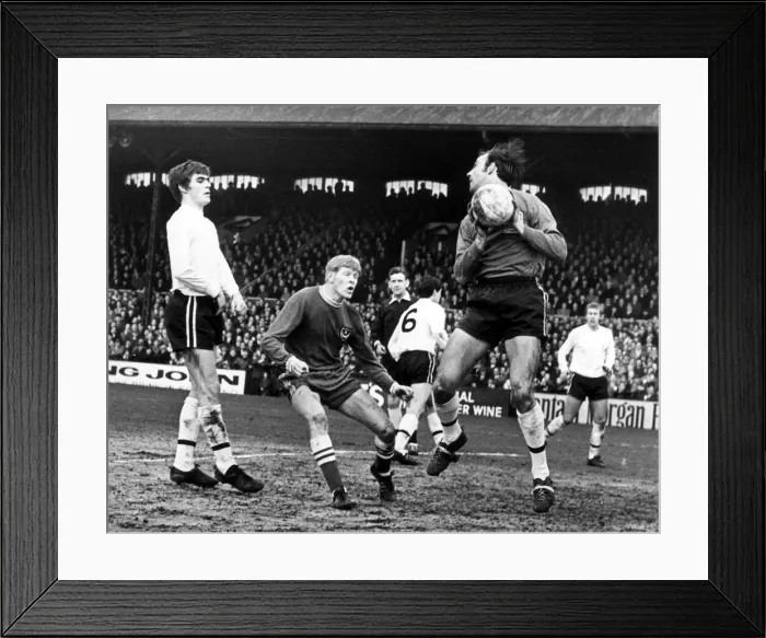 Framed Print : FA Cup Fourth Round Tie between Fulham and Portsmouth February 1968 Ray Pointer of Framed Print : FA Cup Fourth Round Tie between Fulham and Portsmouth February 1968 Ray Pointer of