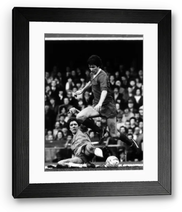 Framed Print : FA Cup Fith Round at Stamford Bridge February 1982 Alan Hansen of Liverpool is
