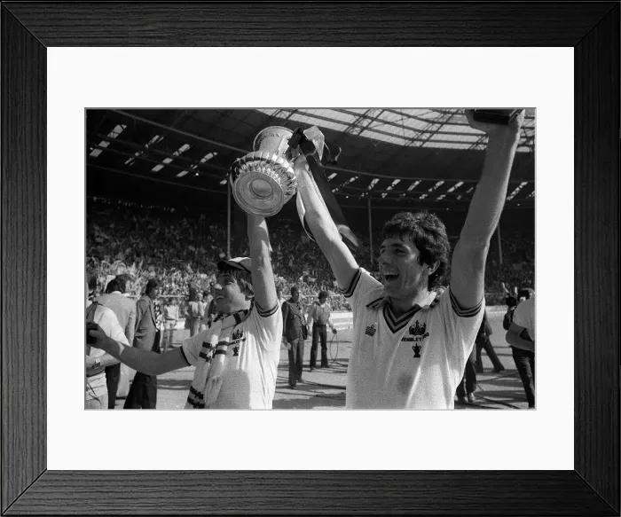 Framed Print : Geoff Pike and Ray Stewart of West Ham celebrate their win over Arsenal in the 1980 Cup Framed Print : Geoff Pike and Ray Stewart of West Ham celebrate their win over Arsenal in the 1980 Cup
