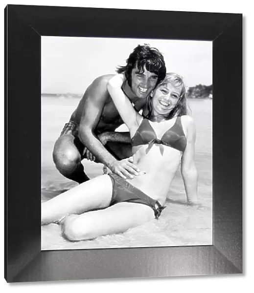 George Best and Susan George on the Beach in Majorca