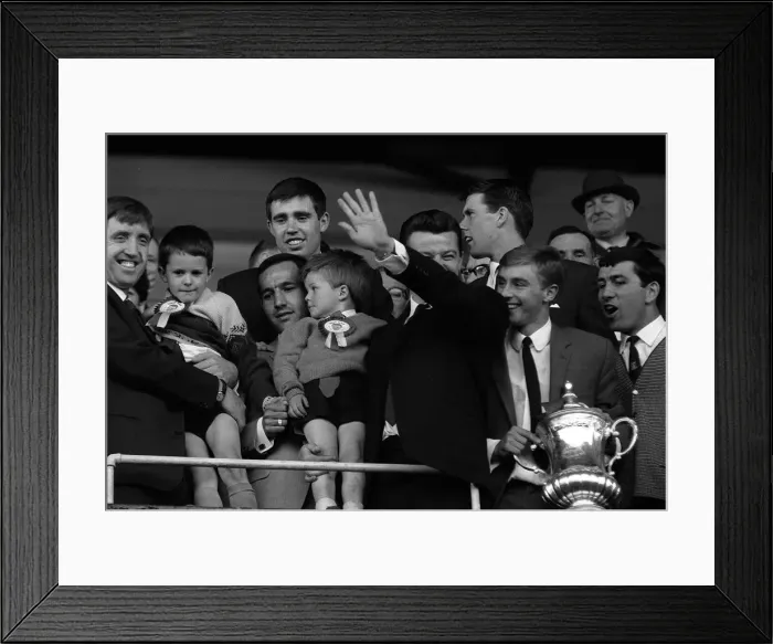Framed Print : FA Cup Final 1964 John Bond with some of the West Ham team in the stand at Upton Park Framed Print : FA Cup Final 1964 John Bond with some of the West Ham team in the stand at Upton Park