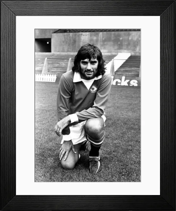 Framed Print : George Best Manchester United footballer 1972 Framed Print : George Best Manchester United footballer 1972
