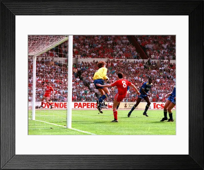 Framed Print : 1988 FA Cup Final at Wembley. Wimbledon 1 v Liverpool 0 May 1988 Wimbledon Framed Print : 1988 FA Cup Final at Wembley. Wimbledon 1 v Liverpool 0 May 1988 Wimbledon
