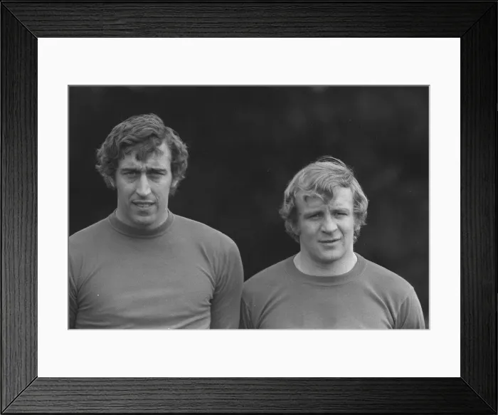 Framed Print : Martin Chivers and Francis Lee during an England training session before the European