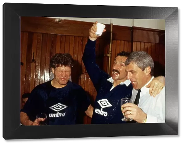 Management team celebrate League win April 1989