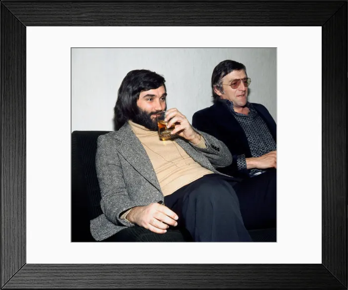 Framed Print : George Best former football player seen here with television personality Michael Framed Print : George Best former football player seen here with television personality Michael