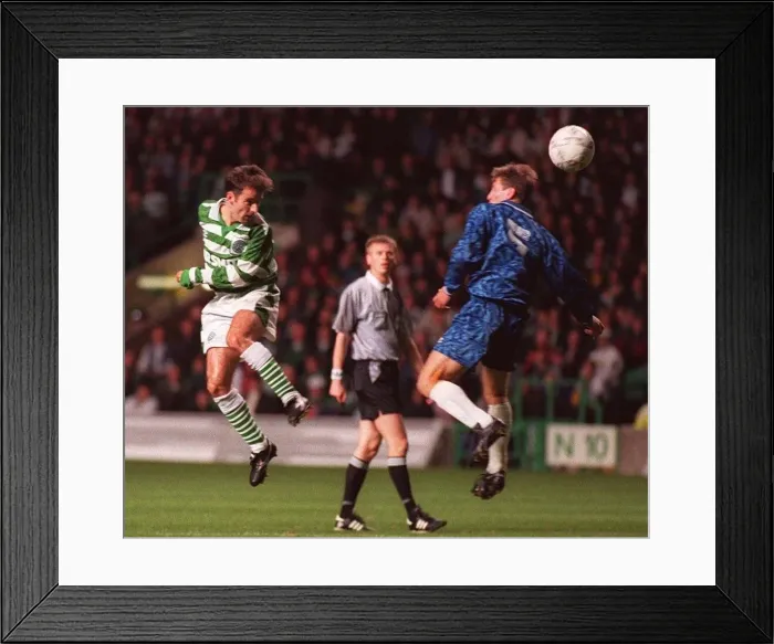 Framed Print : European Cup Winners Cup First Round Second Leg match September 1995 Celtic 4 v